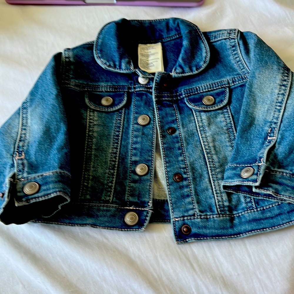 Baby Girls jean jacket . size 12 months